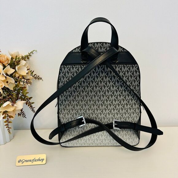 Michael Kors Jaycee Medium Ombré Signature Logo Backpack Black